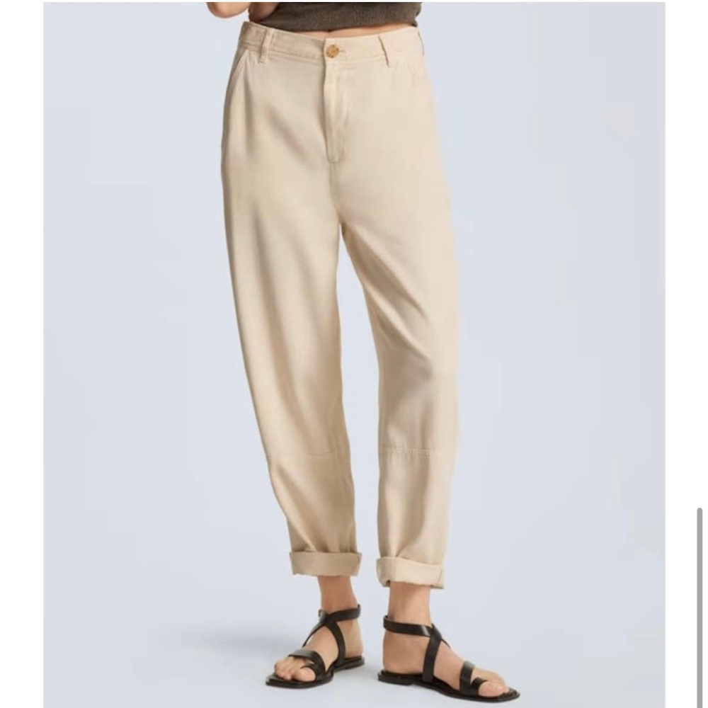 Everlane The Tencel Relaxed Chino Pants in Parchment Size 4